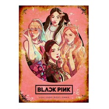 Bedeko Black Pink Dekoratif Ahşap Tablo 50 cm x 70 cm