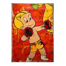 Küçük Boksör Art Mdf Tablo 35 cm x 50 cm