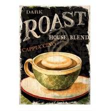 Cappuccino Afişi Mdf Tablo 35 cm x 50 cm