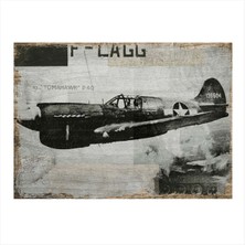 Bedeko 2. Dünya Savaş Uçağı Mdf Tablo 35 cm x 50 cm