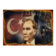 Bedeko Mustafa Kemal Atatürk Model Mdf Tablo 35 cm x 50 cm