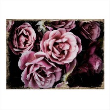 Bedeko Pembe Güller Art Mdf Tablo 35 cm x 50 cm