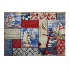 Bedeko Kırk Yama Deniz Temalı Art Mdf Tablo 35 cm x 50 cm