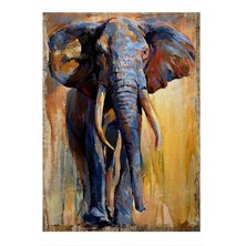 Bedeko Renkli Fil Hediyelik Mdf Tablo 35 cm x 50 cm