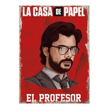 Bedeko Ahşap Tablo 35 cm x 50 cm La Casa De Papel Profesor