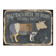 Bedeko Kasap Model Ahşap Tablo 35 cm x 50 cm