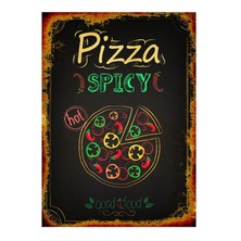 Bedeko Acı Baharatlı Pizza Hediyelik Mdf Tablo 35 cm x 50 cm
