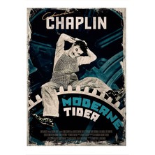 Bedeko Ahşap Tablo 35 cm x 50 cm Charlie Chaplin Modern Times