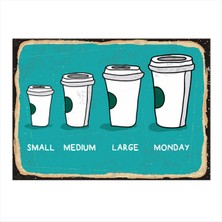 Bedeko Kahve Boyutları Model Ahşap Tablo 35 cm x 50 cm