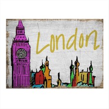Bedeko Londra Dekoratif Mdf Tablo 35 cm x 50 cm