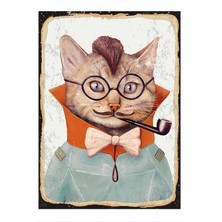 Bedeko Pipo Içen Kedi Modern Mdf Tablo 35 cm x 50 cm