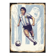 Bedeko Diego Armando Maradona Model Ahşap Tablo 35 cm x 50 cm