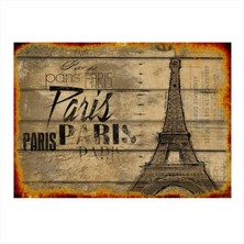 Bedeko Paris Eyfel Kulesi Model Mdf Tablo 35 cm x 50 cm
