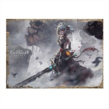 Bedeko Genshin Impact Modern Ahşap Tablo 35 cm x 50 cm