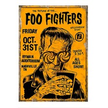 Foo Fighters Afiş Modern Ahşap Tablo 35 cm x 50 cm