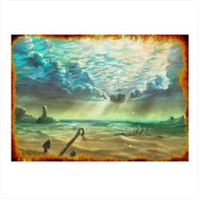 Bedeko Denizin Dibi Art Mdf Poster 35 cm x 50 cm