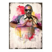 Ray Charles  Desenli Ahşap Tablo 35 cm x 50 cm