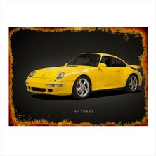 Bedeko Sarı Porsche Tasarım Mdf Tablo 35 cm x 50 cm