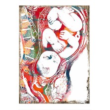 Anne Rahmi ve Bebek Model Mdf Tablo 35 cm x 50 cm