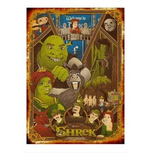 Bedeko Shrek Model Ahşap Tablo 35 cm x 50 cm