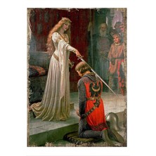 Bedeko Şövalye ve Kraliçe Model Mdf Tablo 35 cm x 50 cm