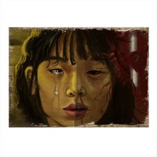 Bedeko Ağlayan Kadın Model Mdf Tablo 35 cm x 50 cm