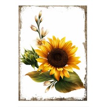 Bedeko Ayçiçeği Tarlası Model Mdf Tablo 35 cm x 50 cm
