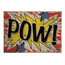 Bedeko Pow Pop Art Tasarım Ahşap Tablo 35 cm x 50 cm