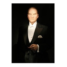 Bedeko Ahşap Tablo 35 cm x 50 cm Mustafa Kemal Atatürk