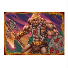 Bedeko He Man Modern Ahşap Tablo 35 cm x 50 cm