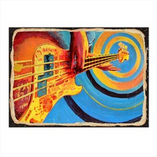 Bedeko Bas Gitarist Mdf Poster 35 cm x 50 cm