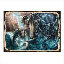 Bedeko Poseidon Hediyelik Ahşap Tablo 35 cm x 50 cm
