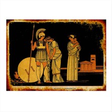 Bedeko Yunan Antik Kültürü Modern Mdf Tablo 35 cm x 50 cm