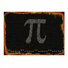 Bedeko Pi Sayısı Tasarım Mdf Tablo 35 cm x 50 cm