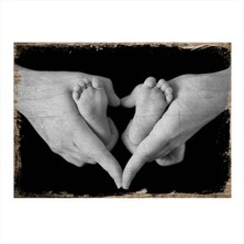 Bedeko Bebek Ayakları Mdf Tablo 35 cm x 50 cm