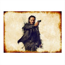 Bedeko John Wick Hediyelik Ahşap Tablo 35 cm x 50 cm