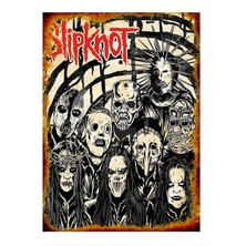 Bedeko Ahşap Tablo Slipknot Posteri