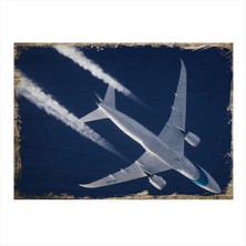 Bedeko Uçak Yolculuğu Art Mdf Poster 35 cm x 50 cm