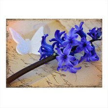 Bedeko Ahşap Tablo Mor Sümbül