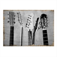 Bedeko Çeşitli Gitarlar Modern Mdf Tablo 35 cm x 50 cm