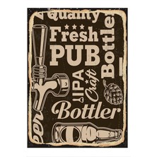 Bedeko Pub Mekanı Mdf Poster 35 cm x 50 cm