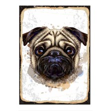 Bedeko Pug Köpek Tasarım Mdf Tablo 35 cm x 50 cm