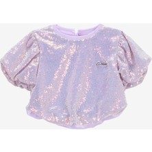 Barbie Simli Lila Kız Çocuk Bluz BRB5WG-BLZ6202