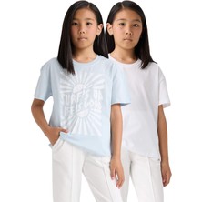 DeFacto Relax Fit Bisiklet Yaka 2'li Kısa Kollu Tişört Kız Çocuk D9433A825SM