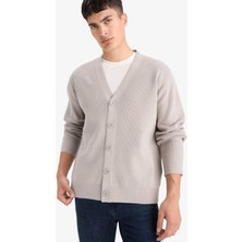 DeFacto Relax Fit V Yaka Düğmeli Triko Hırka F2700AX25WN