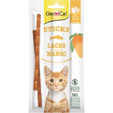 Gimcat Sticks Somonlu ve Mangolu Tahılsız Kedi Ödülü 5 Gr 3 Lü Paket