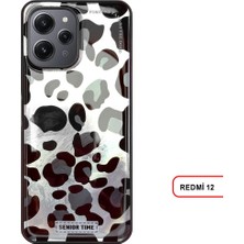 Redmi 12 Uyumlu Lüks Leopar Desenli Silikon Telefon Kılıf