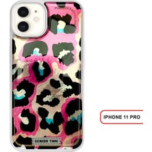 iPhone 11 Pro Uyumlu Lüks Leopar Desenli Silikon Telefon Kılıfı