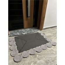 1VENEDIK Serisi Jüt, Desenli Kapı Önü, Paspası, Banyo Paspası, Balkon Paspası / Hediyelik, Ev Eşyası.