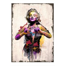 Bedeko Marilyn Monroe  Kalp    Mdf Tablo 50 cm x 70 cm